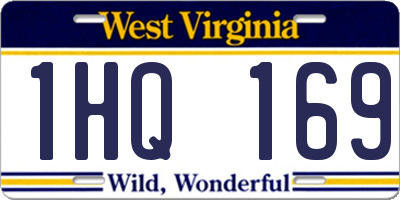 WV license plate 1HQ169