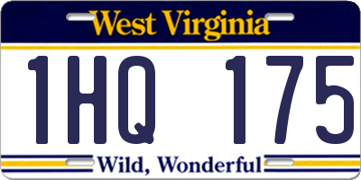 WV license plate 1HQ175