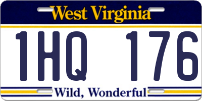 WV license plate 1HQ176