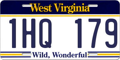WV license plate 1HQ179