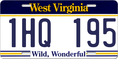 WV license plate 1HQ195