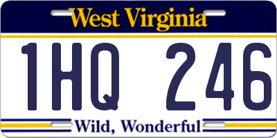 WV license plate 1HQ246