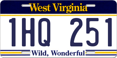 WV license plate 1HQ251