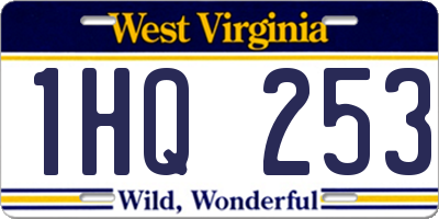 WV license plate 1HQ253
