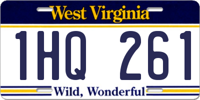 WV license plate 1HQ261
