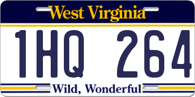 WV license plate 1HQ264