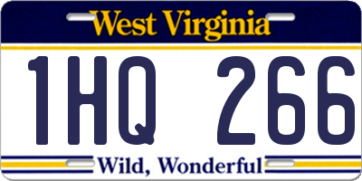 WV license plate 1HQ266