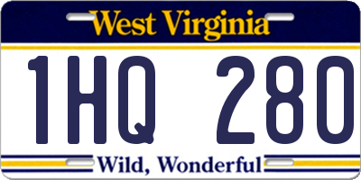 WV license plate 1HQ280
