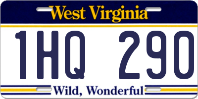 WV license plate 1HQ290
