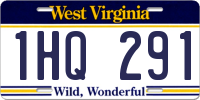 WV license plate 1HQ291