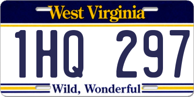 WV license plate 1HQ297