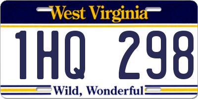 WV license plate 1HQ298