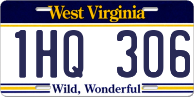 WV license plate 1HQ306