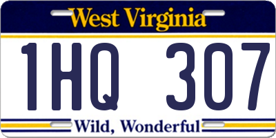 WV license plate 1HQ307