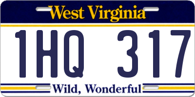 WV license plate 1HQ317