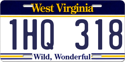 WV license plate 1HQ318