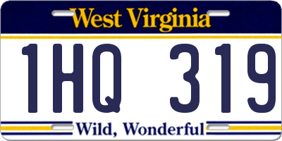 WV license plate 1HQ319