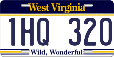 WV license plate 1HQ320