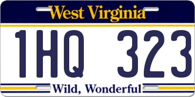 WV license plate 1HQ323