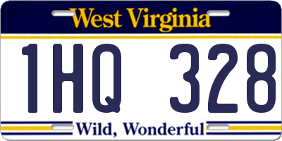WV license plate 1HQ328