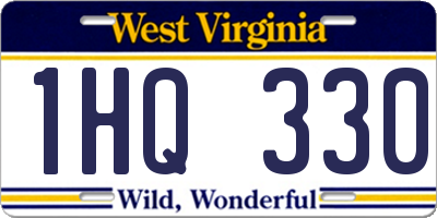 WV license plate 1HQ330