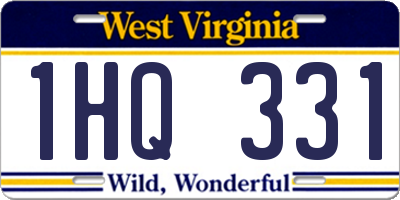WV license plate 1HQ331