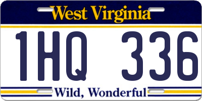 WV license plate 1HQ336