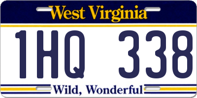 WV license plate 1HQ338