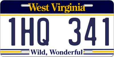 WV license plate 1HQ341