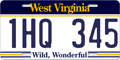 WV license plate 1HQ345