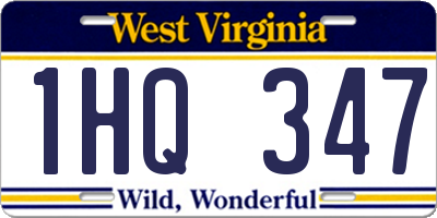 WV license plate 1HQ347