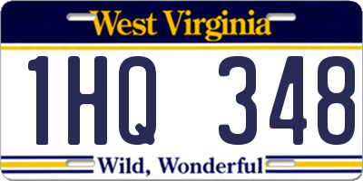 WV license plate 1HQ348
