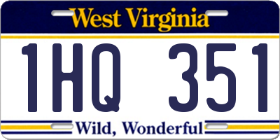 WV license plate 1HQ351