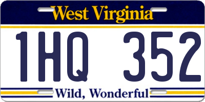 WV license plate 1HQ352