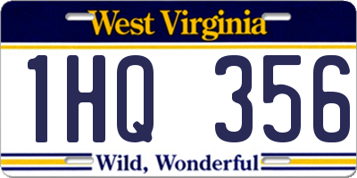 WV license plate 1HQ356
