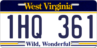 WV license plate 1HQ361