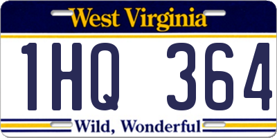 WV license plate 1HQ364