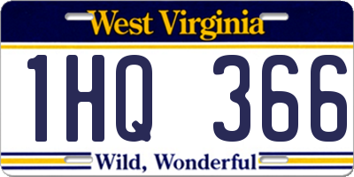 WV license plate 1HQ366