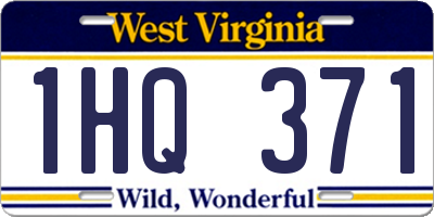 WV license plate 1HQ371