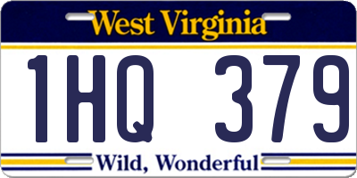 WV license plate 1HQ379