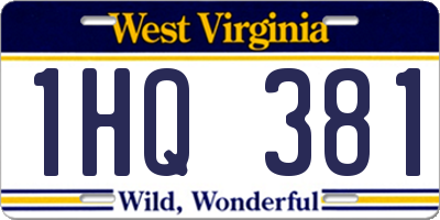 WV license plate 1HQ381
