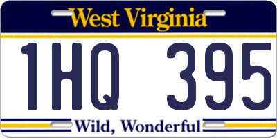 WV license plate 1HQ395