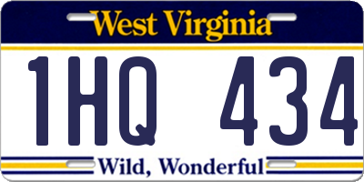 WV license plate 1HQ434