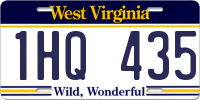 WV license plate 1HQ435
