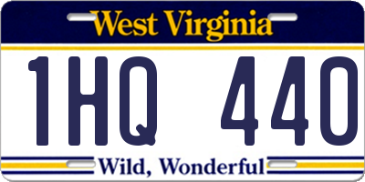 WV license plate 1HQ440
