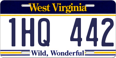 WV license plate 1HQ442