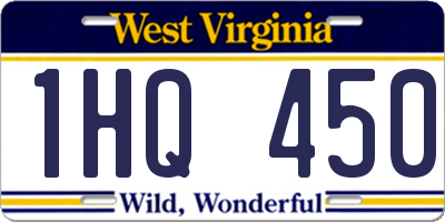 WV license plate 1HQ450