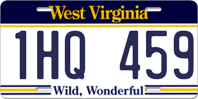 WV license plate 1HQ459