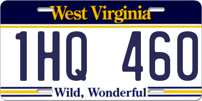 WV license plate 1HQ460