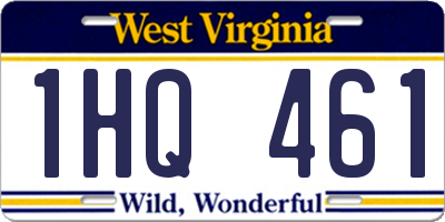 WV license plate 1HQ461
